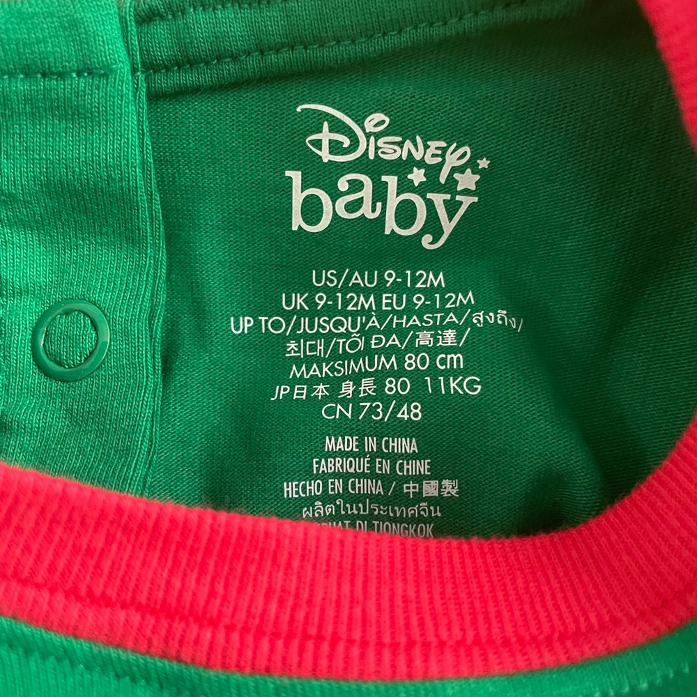 NEW Walt Disney Parks Infant &‎ Toddler Mickey Mouse Elf Pajamas w/ Ears Hat - Picture 11 of 12
